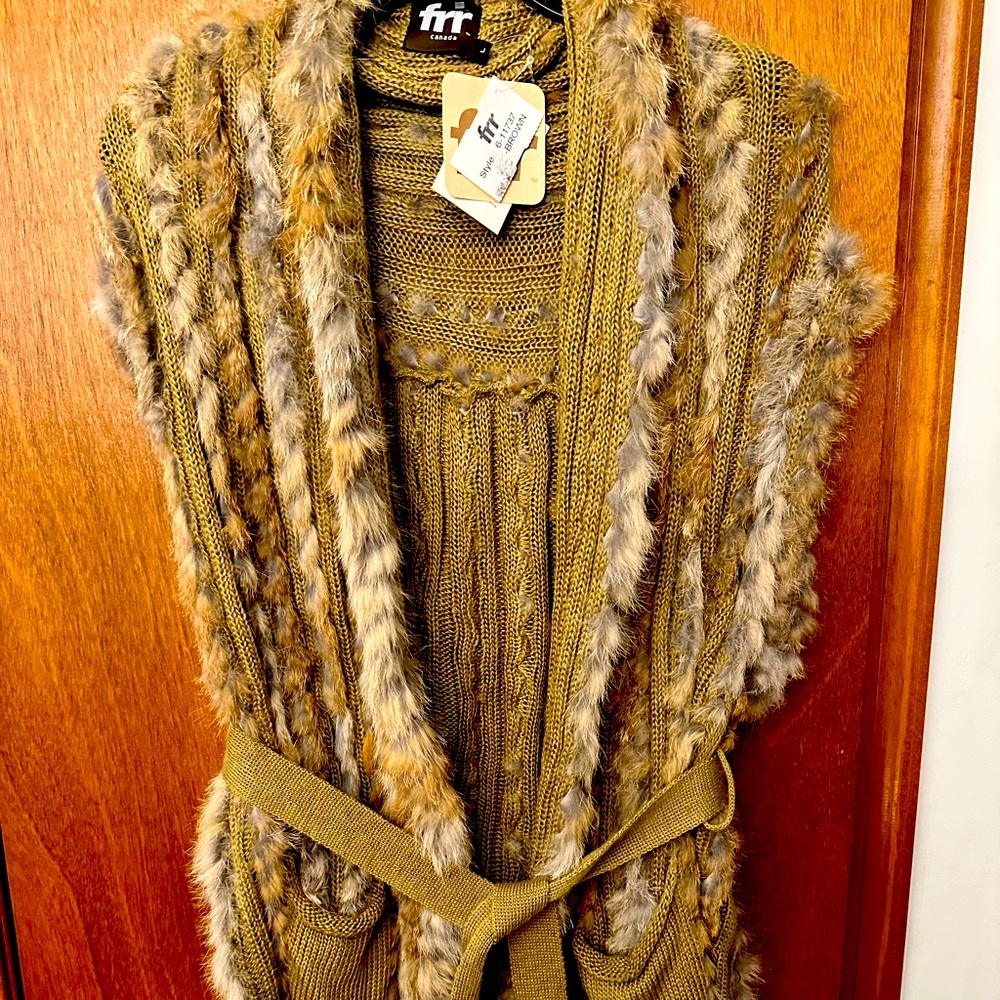 Genuine Rabbit fur Vest. Never worn. Make an offer